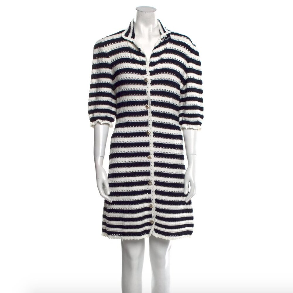 Maje Crochet Knit Dress Size FR 34 / US 2 - Picture 3 of 12